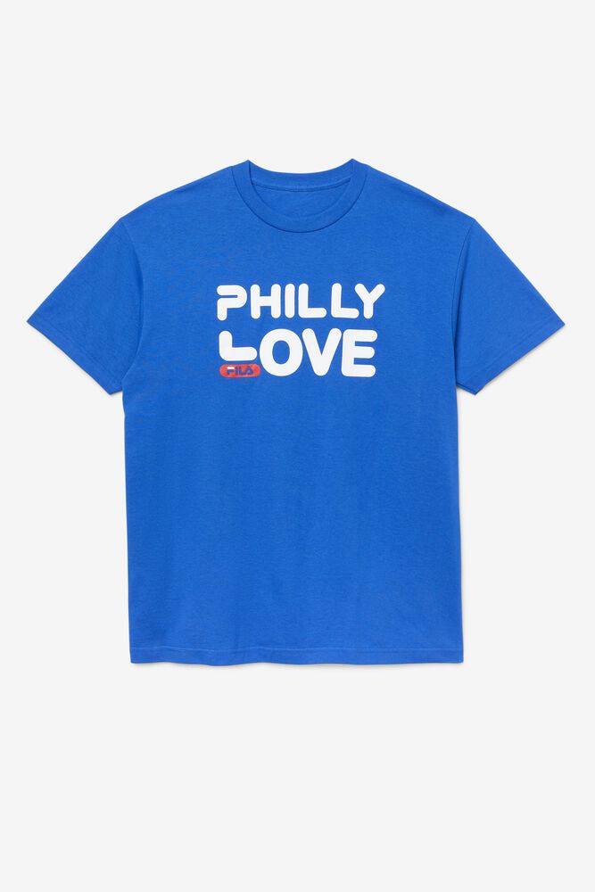 Fila T-Shirt Mens Blue - Philly Love - Philippines 0348597-ND